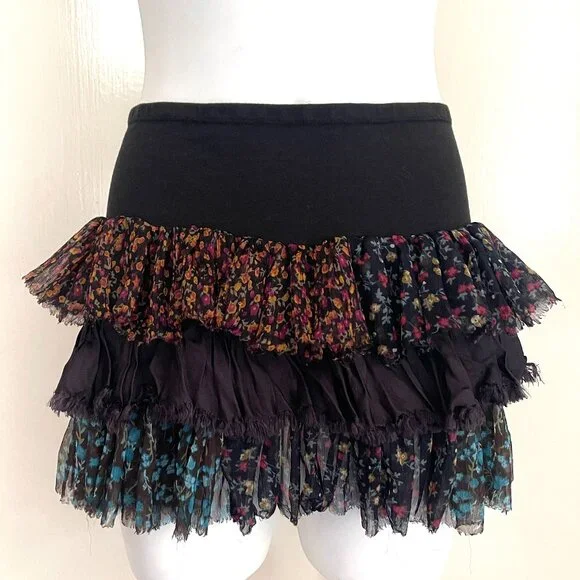 Free people ruffled mini skirt S - Picture 1 of 7